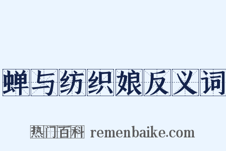 蝉与纺织娘反义词是什么意思的图片